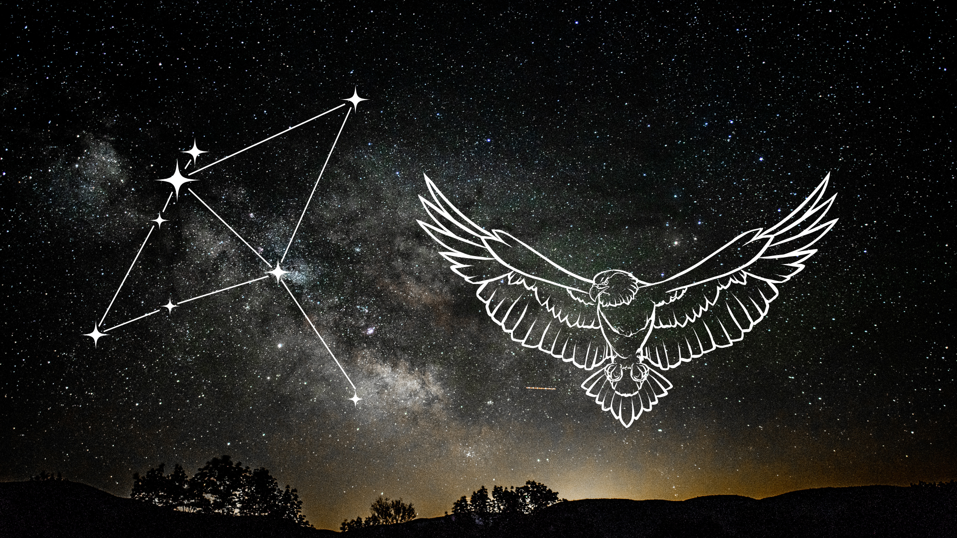 Constellation de l'aigle, le messager du ciel