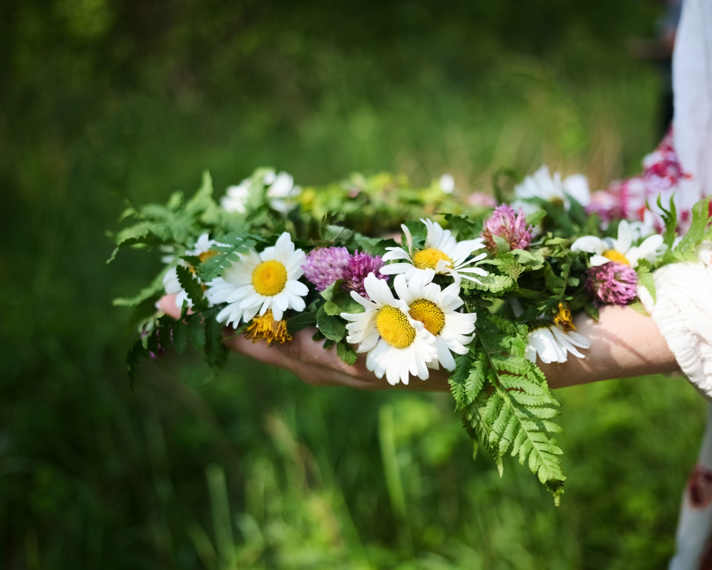 couronne de fleurs solstice d'été
